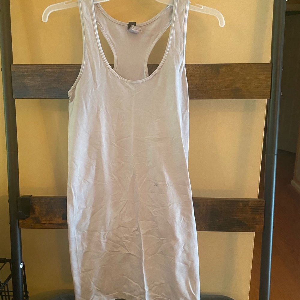 White racer back tank top